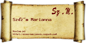 Szám Marianna névjegykártya